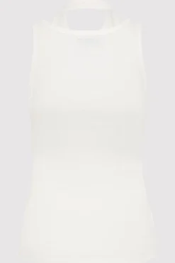 Organic Cotton Layered Tank - White|St. Agni New