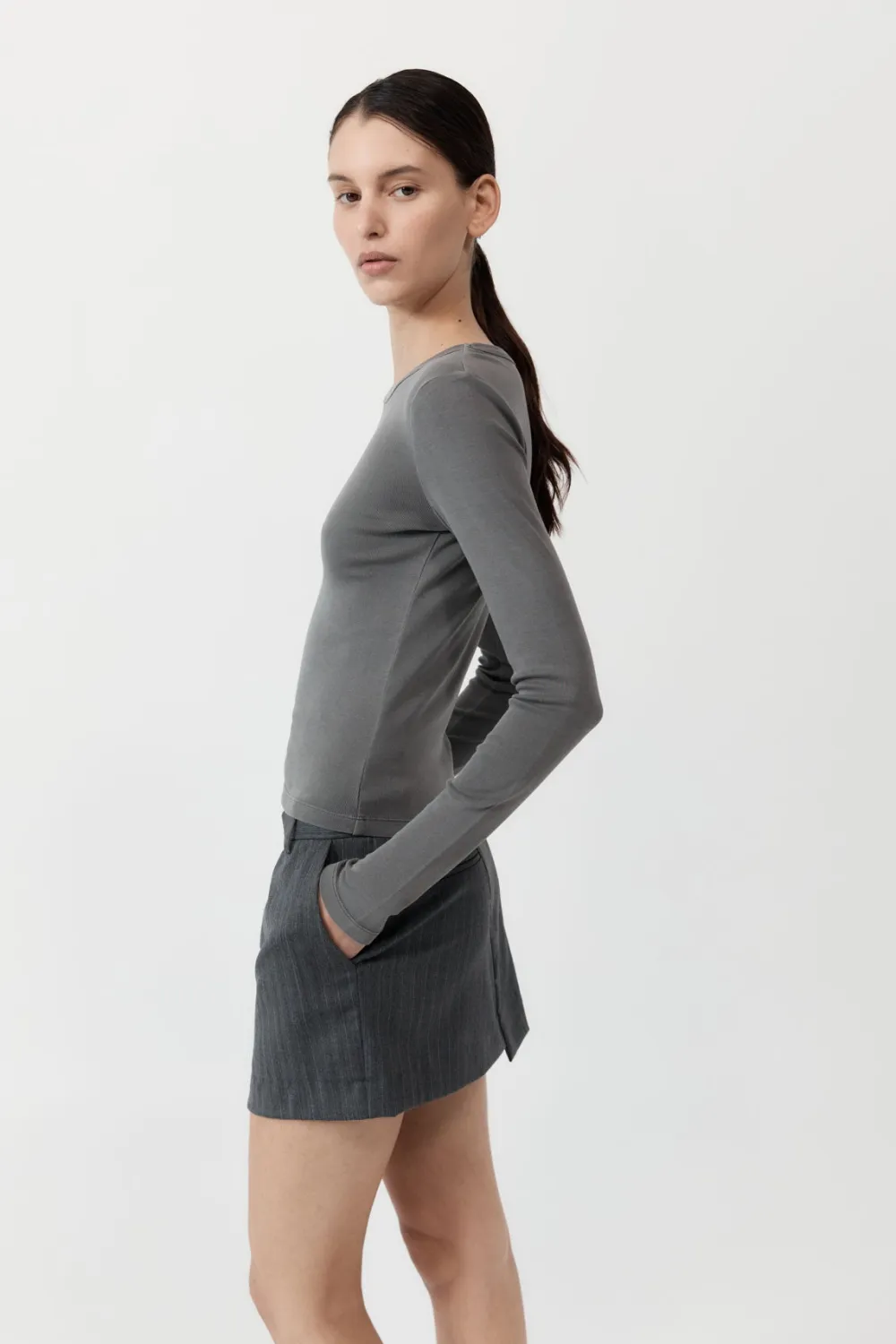 Organic Cotton Long Sleeve Top -|St. Agni Cheap