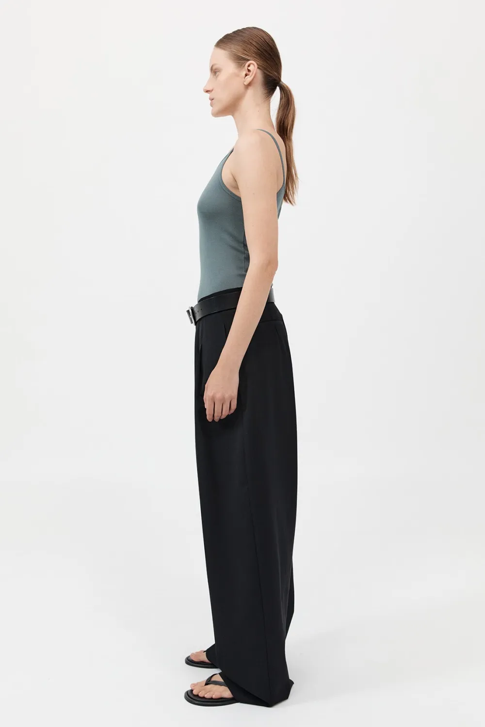 Organic Cotton One Shoulder Tank -|St. Agni Outlet