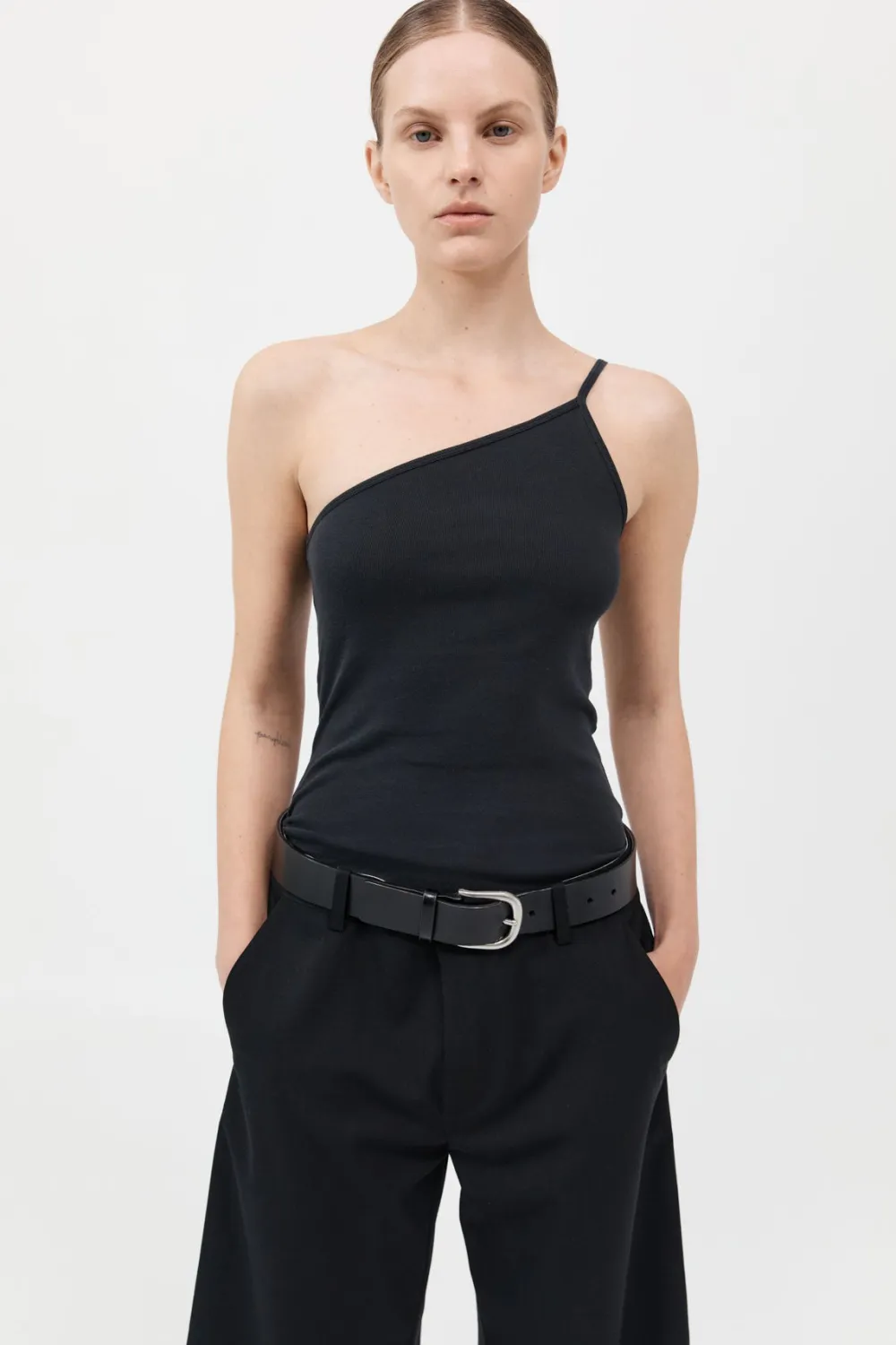 Organic Cotton One Shoulder Tank -|St. Agni Best Sale