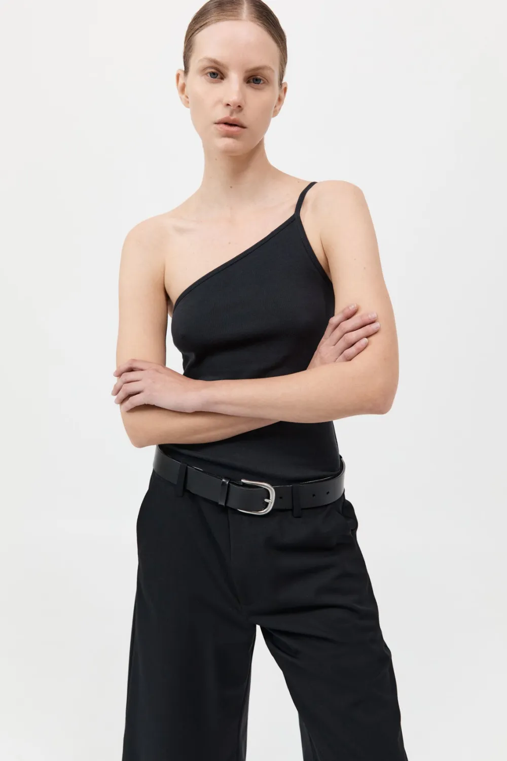 Organic Cotton One Shoulder Tank -|St. Agni Best Sale