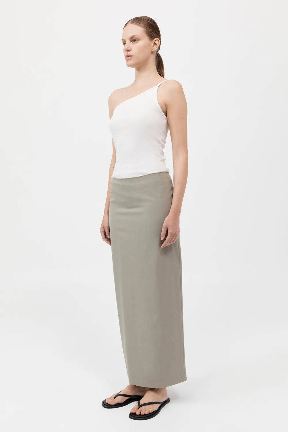 Organic Cotton One Shoulder Tank -|St. Agni Online
