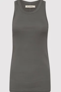 Organic Cotton Singlet - Pewter Grey|St. Agni Best