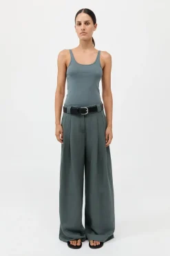 Organic Cotton Slim Scoop Tank -|St. Agni Outlet