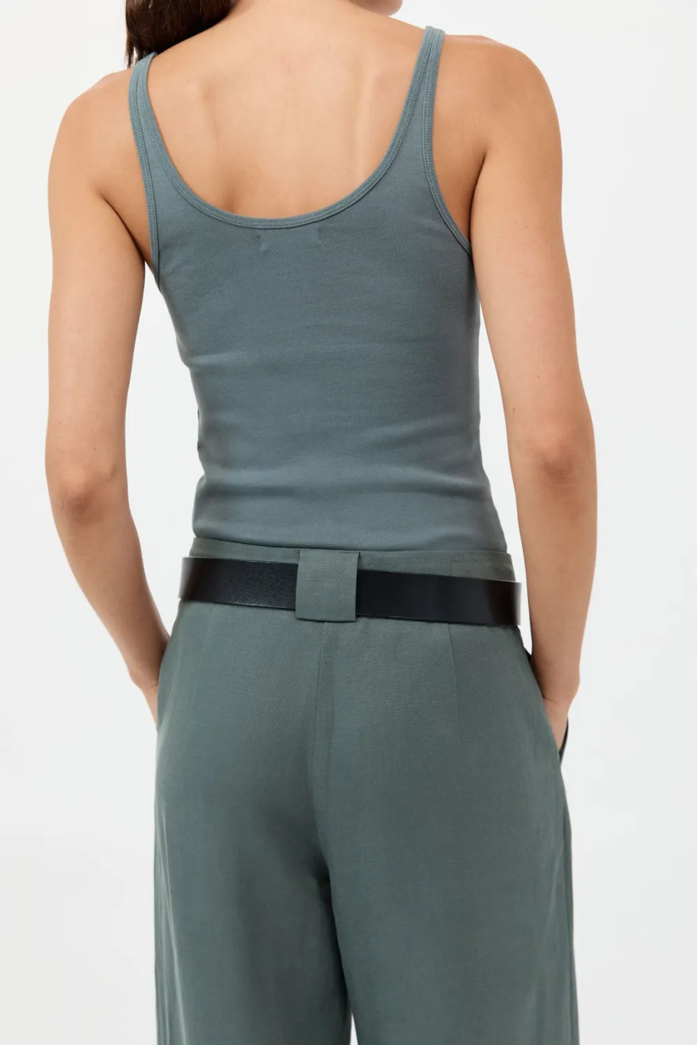 Organic Cotton Slim Scoop Tank -|St. Agni Outlet