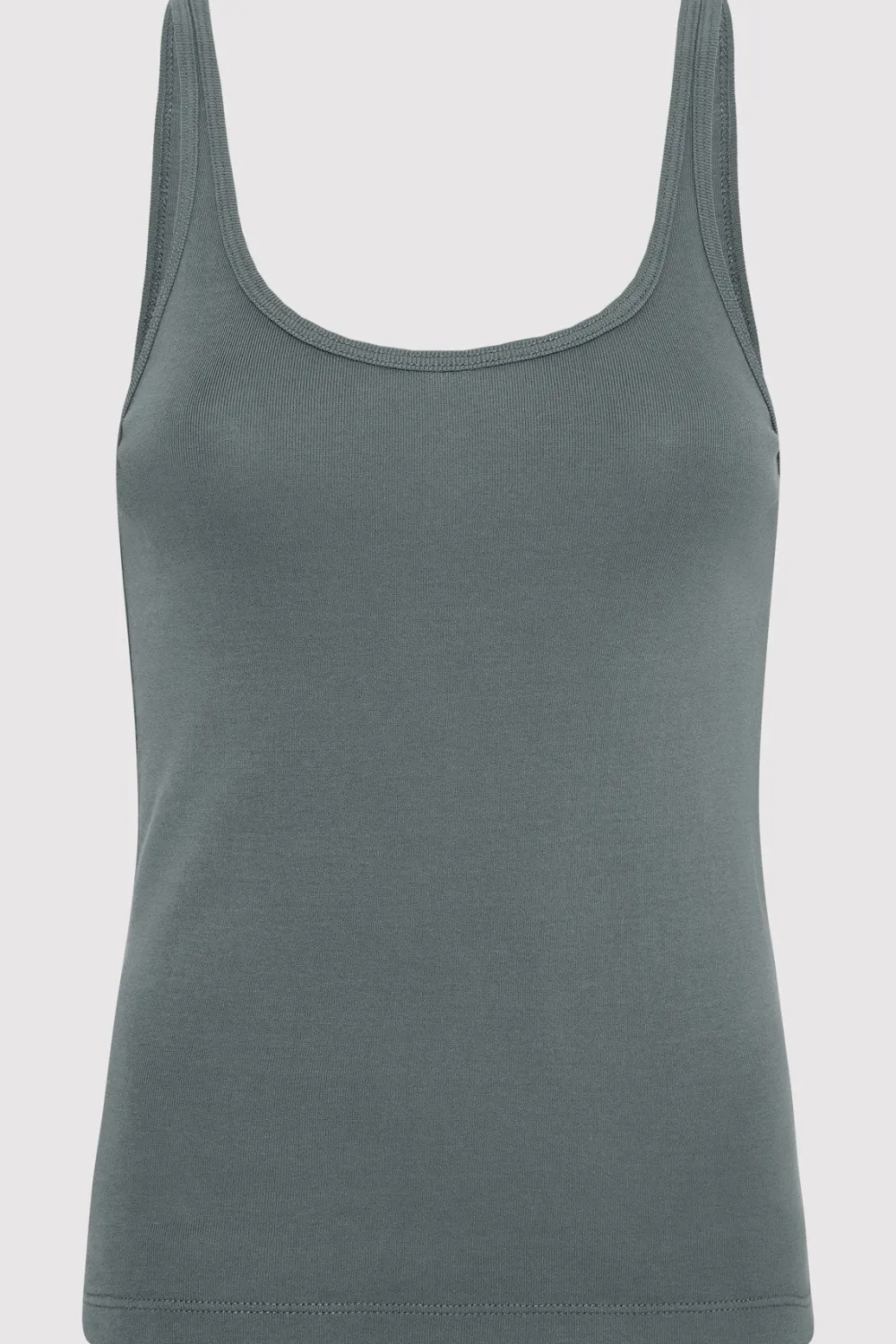 Organic Cotton Slim Scoop Tank -|St. Agni Outlet