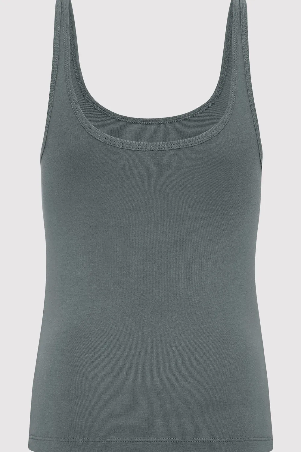 Organic Cotton Slim Scoop Tank -|St. Agni Outlet