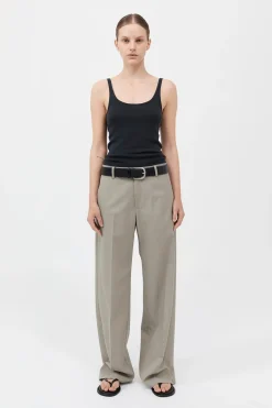 Organic Cotton Slim Scoop Tank -|St. Agni Discount