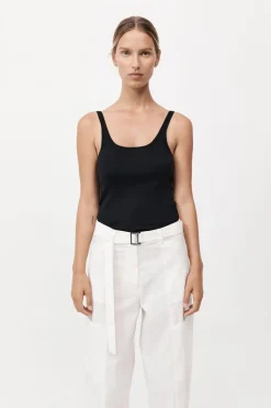 Organic Cotton Slim Scoop Tank -|St. Agni Cheap