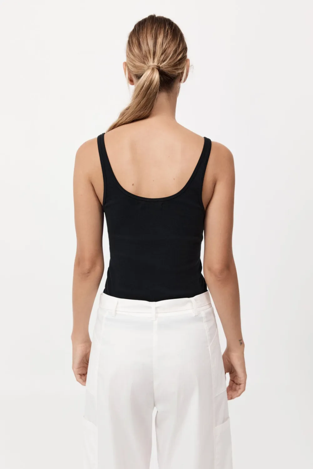 Organic Cotton Slim Scoop Tank -|St. Agni Cheap