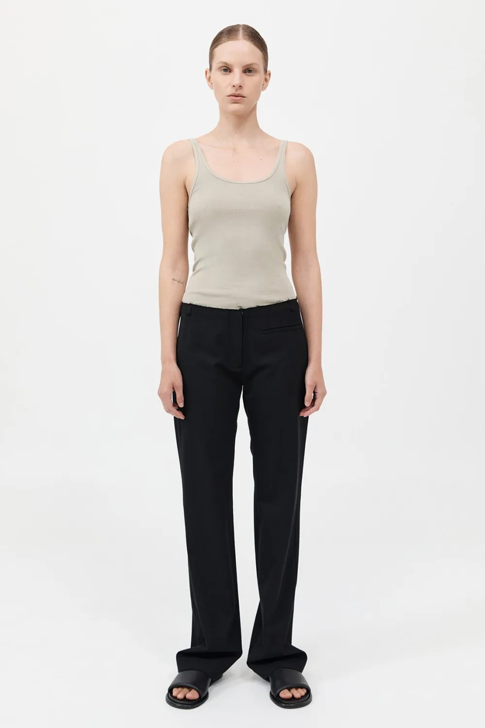 Organic Cotton Slim Scoop Tank -|St. Agni Best
