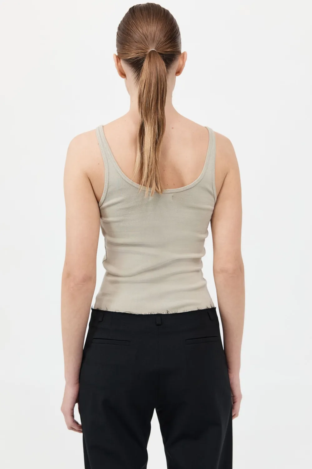 Organic Cotton Slim Scoop Tank -|St. Agni Best