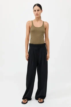 Organic Cotton Slim Scoop Tank -|St. Agni Outlet
