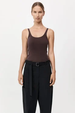 Organic Cotton Slim Scoop Tank -|St. Agni Sale