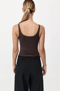 Organic Cotton Slim Scoop Tank -|St. Agni Sale