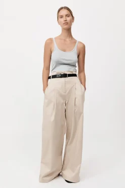 Organic Cotton Slim Scoop Tank -|St. Agni Online