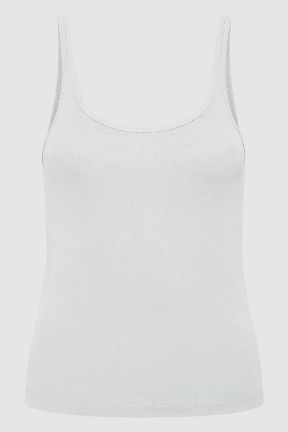 Organic Cotton Slim Scoop Tank -|St. Agni Online