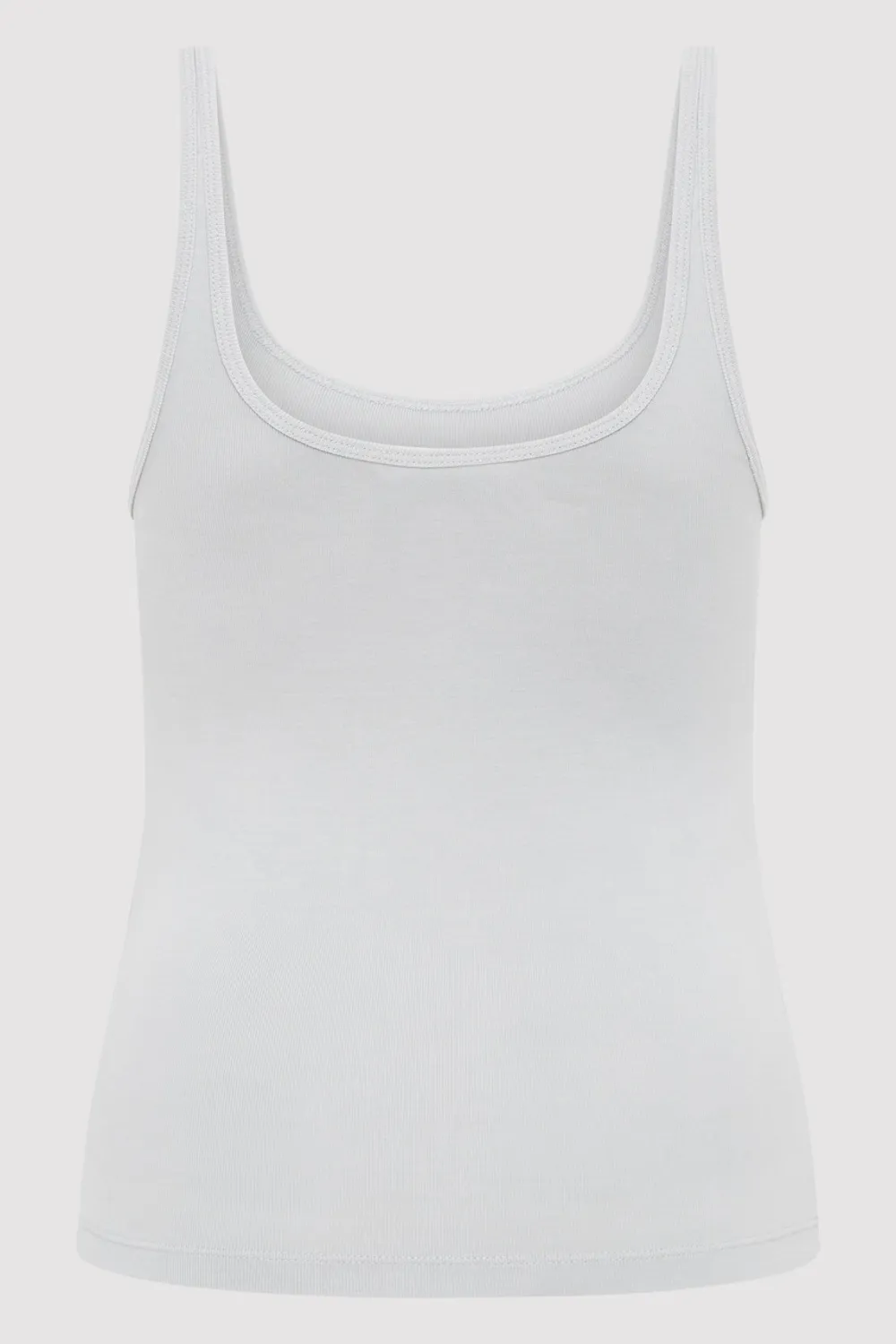 Organic Cotton Slim Scoop Tank -|St. Agni Online