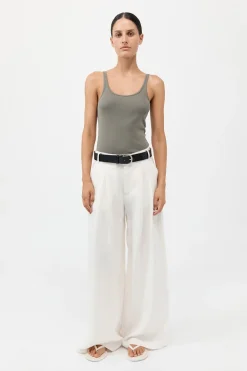 Organic Cotton Slim Scoop Tank -|St. Agni Cheap