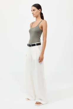 Organic Cotton Slim Scoop Tank -|St. Agni Cheap