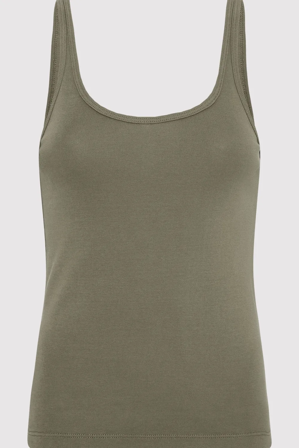 Organic Cotton Slim Scoop Tank -|St. Agni Cheap