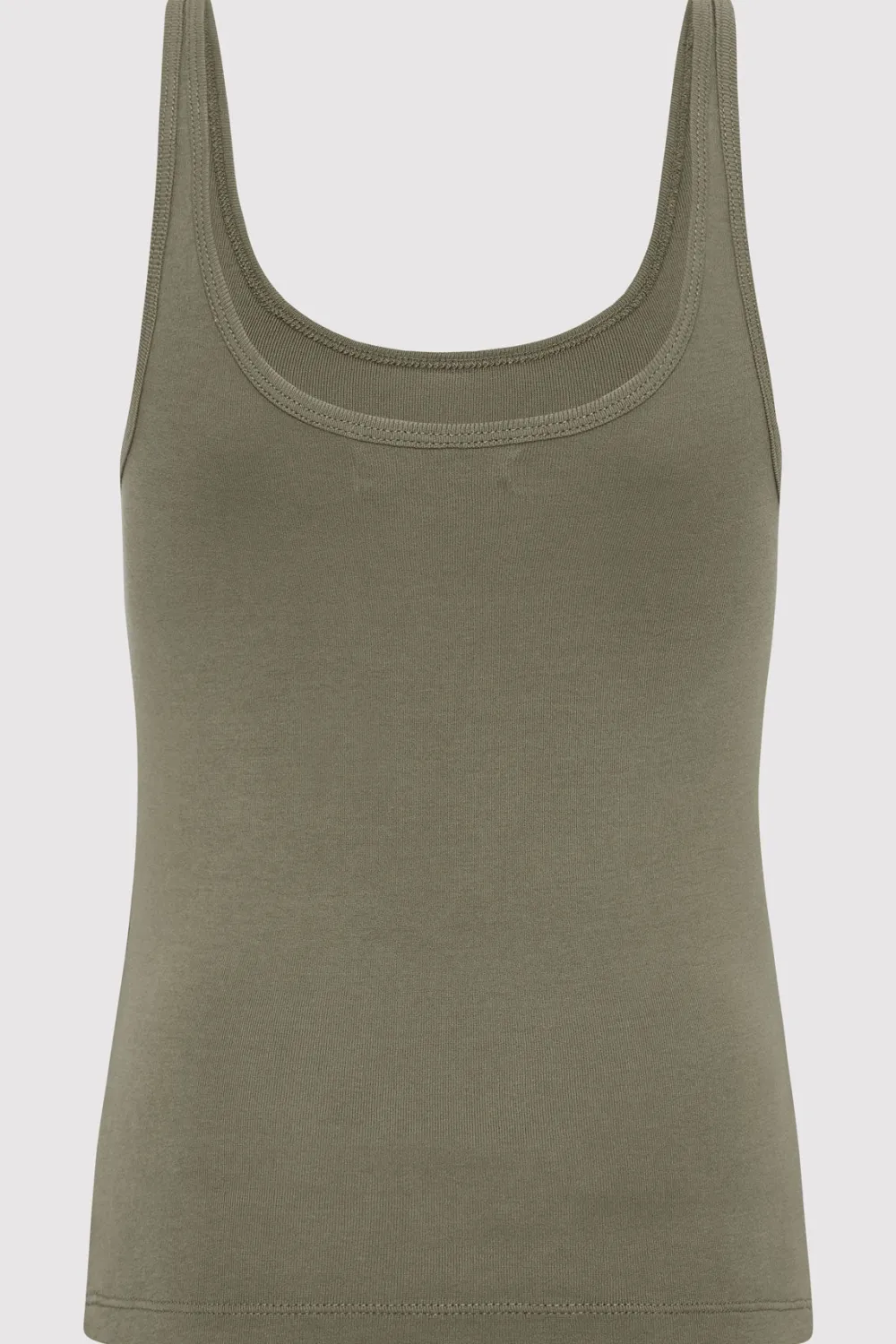 Organic Cotton Slim Scoop Tank -|St. Agni Cheap