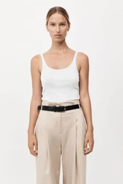 Organic Cotton Slim Scoop Tank -|St. Agni Outlet