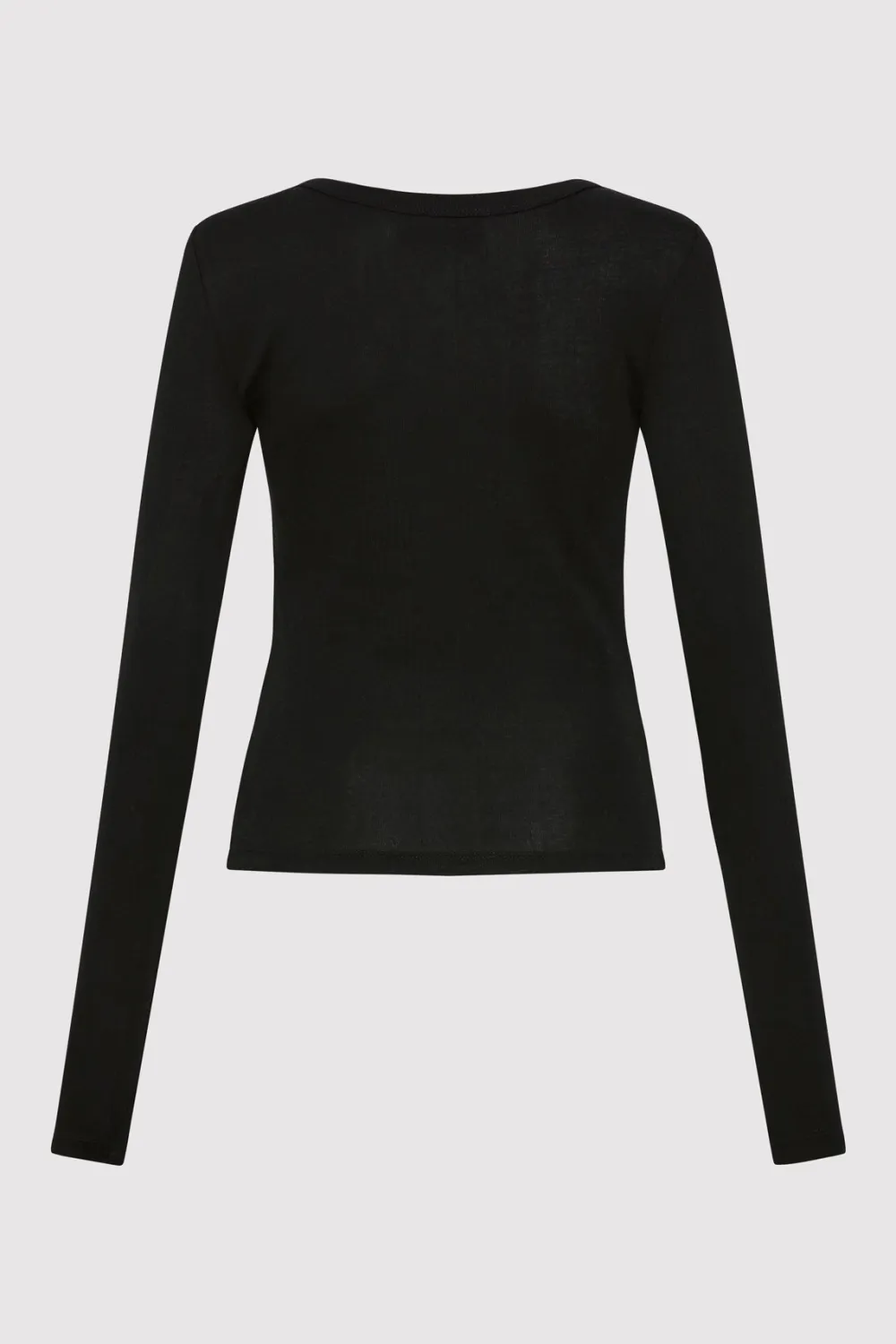 Organic Cotton Soft Rib Long Sleeve Top -|St. Agni New