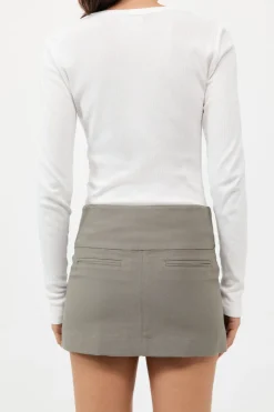 Organic Cotton Soft Rib Long Sleeve Top -|St. Agni Fashion