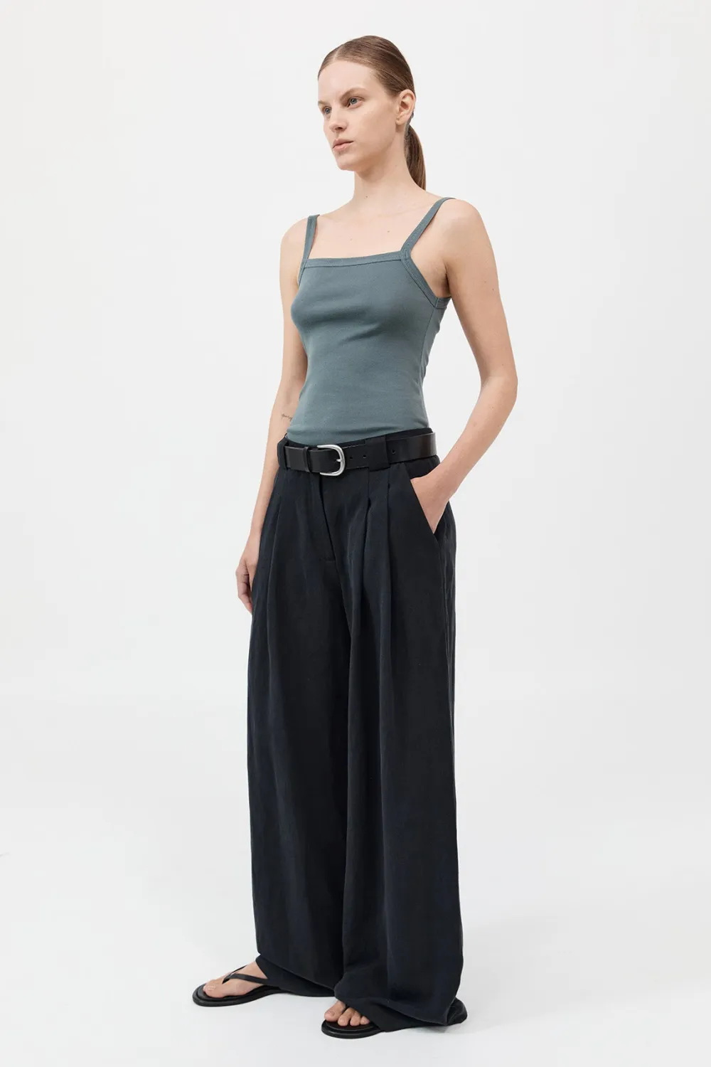Organic Cotton Square Neck Tank -|St. Agni Best