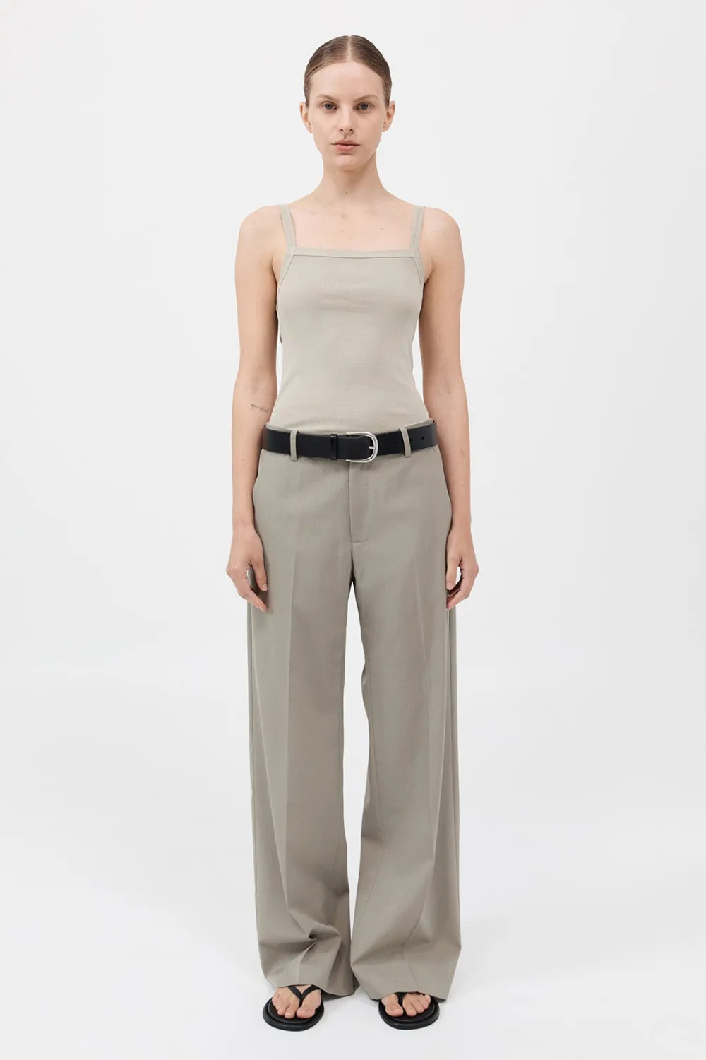 Organic Cotton Square Neck Tank -|St. Agni Cheap