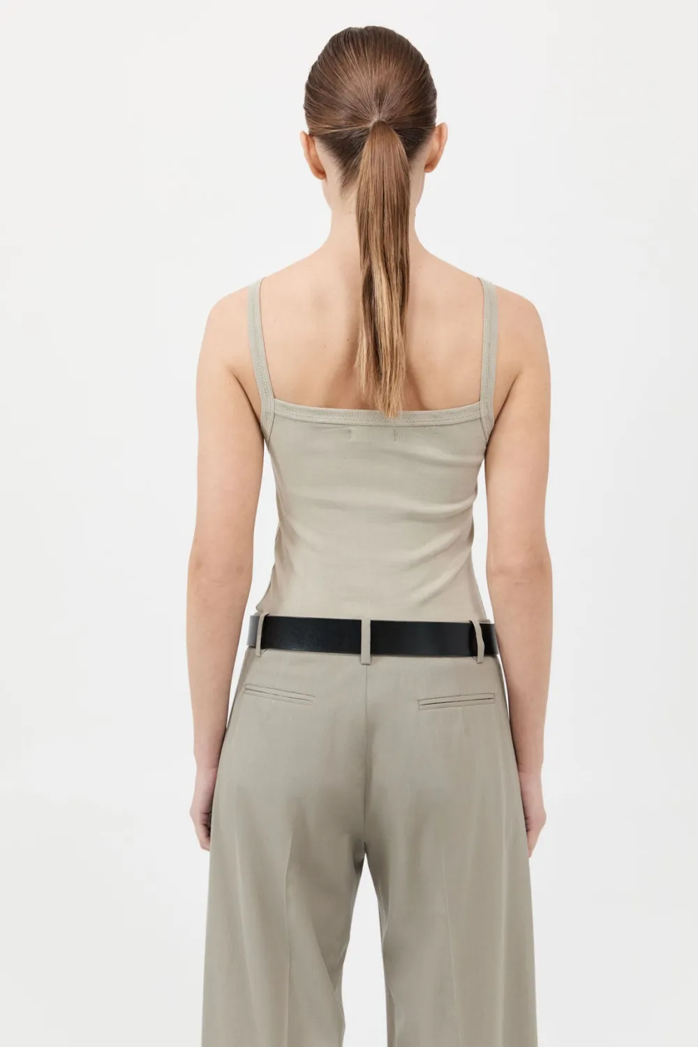 Organic Cotton Square Neck Tank -|St. Agni Cheap
