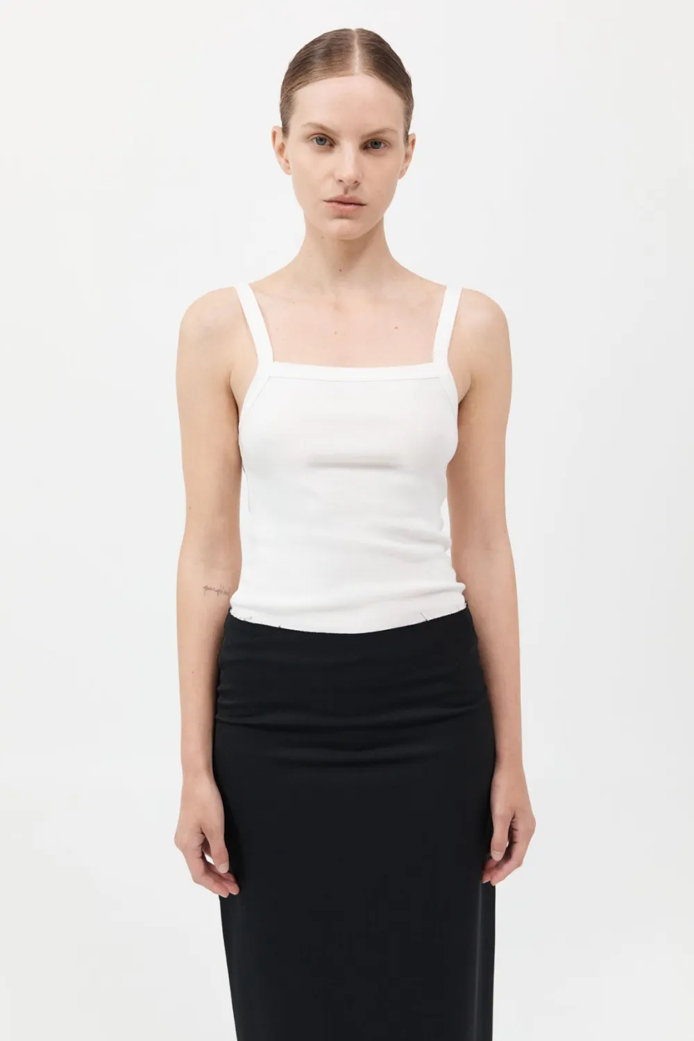 Organic Cotton Square Neck Tank -|St. Agni Cheap