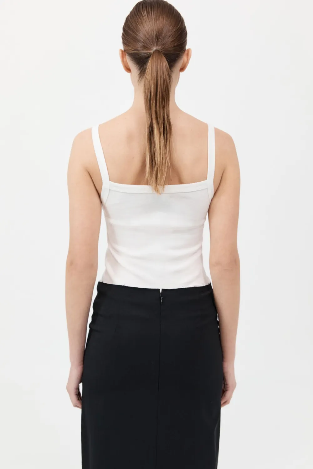 Organic Cotton Square Neck Tank -|St. Agni Cheap
