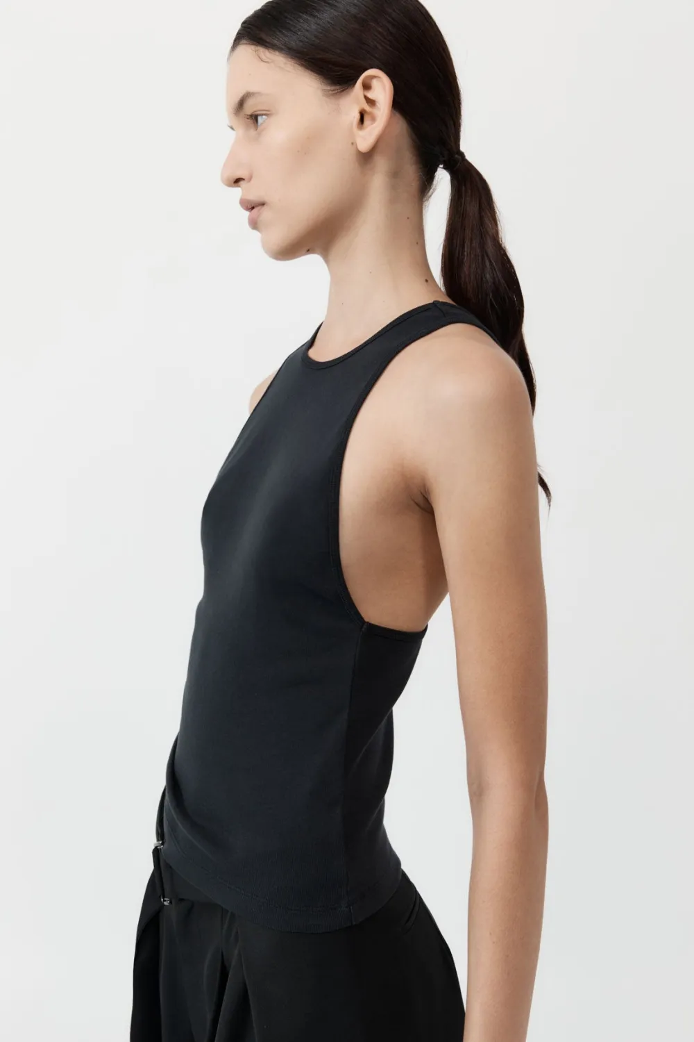 Organic Cotton V Back Tank -|St. Agni Online