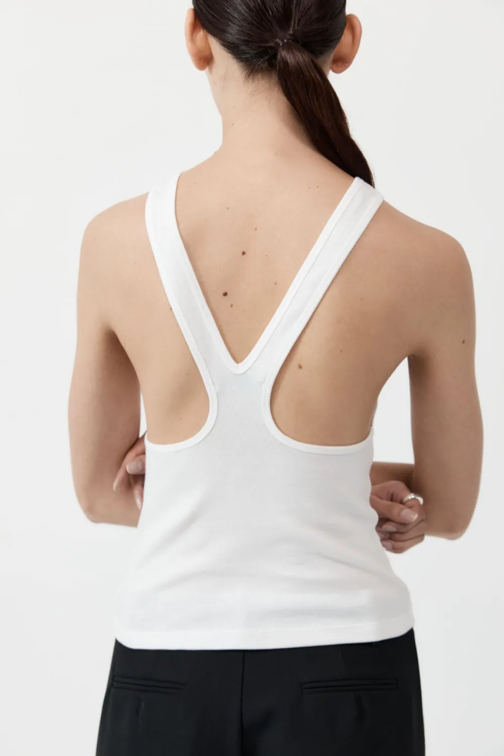 Organic Cotton V Back Tank -|St. Agni Best