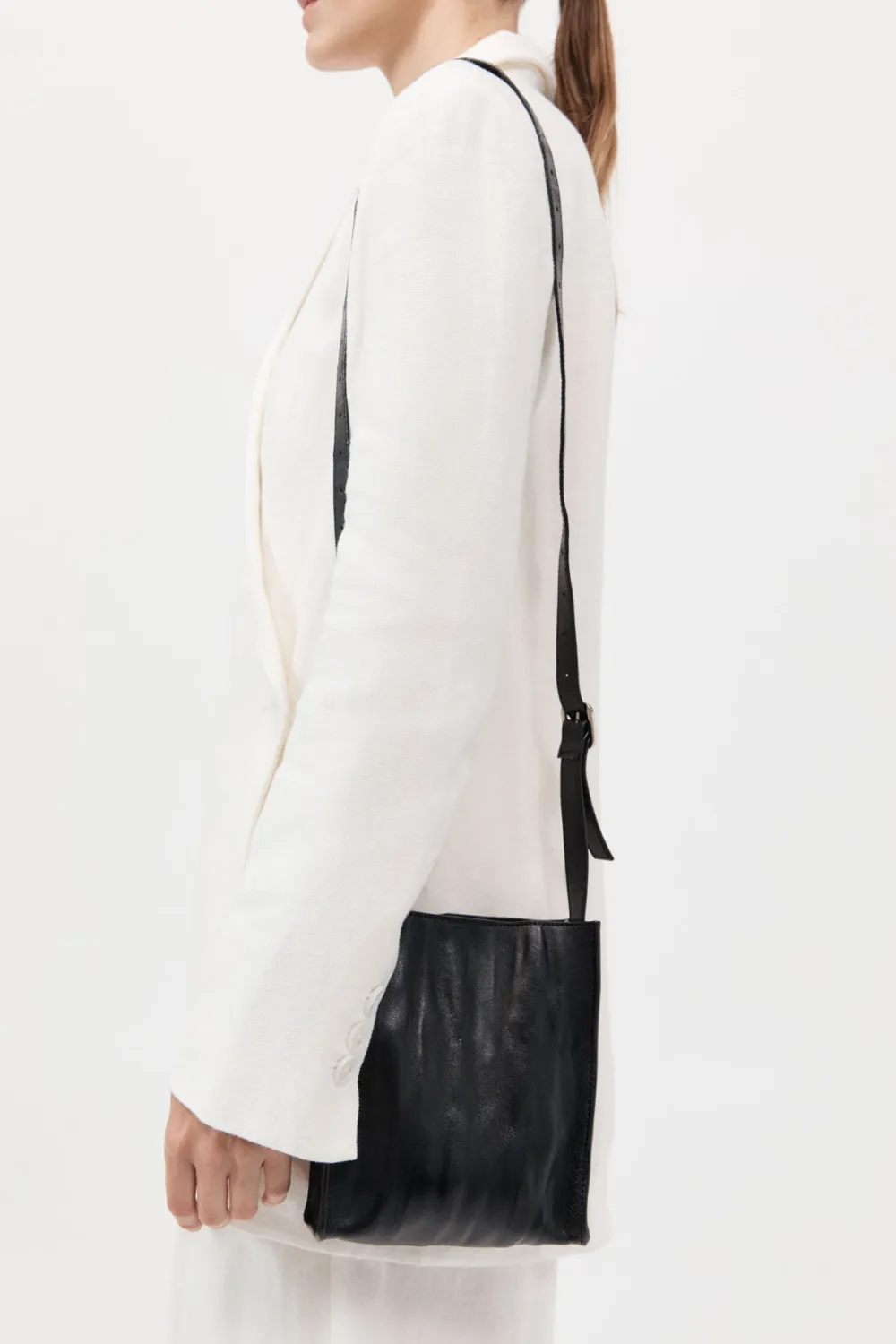 Paper Sling Bag - Black|St. Agni Fashion