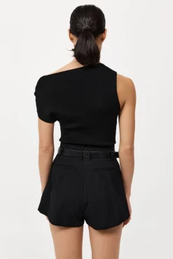 Paperbag Waist Shorts - Black|St. Agni Cheap
