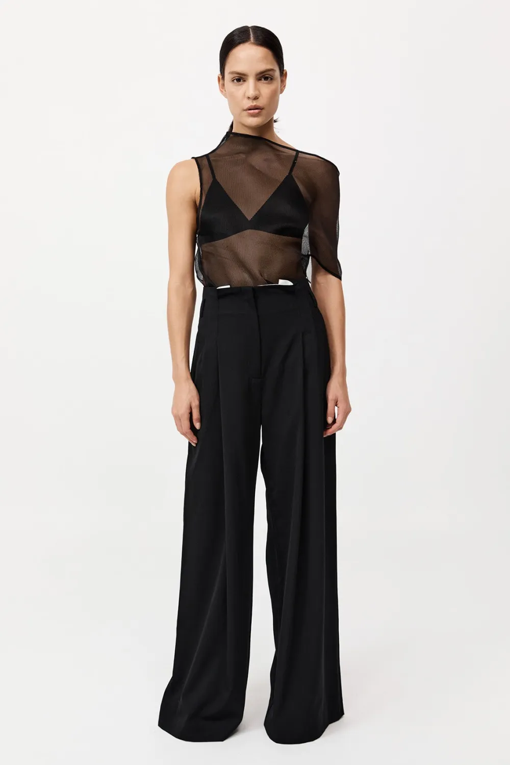 Paperbag Waist Trousers - Black|St. Agni Shop