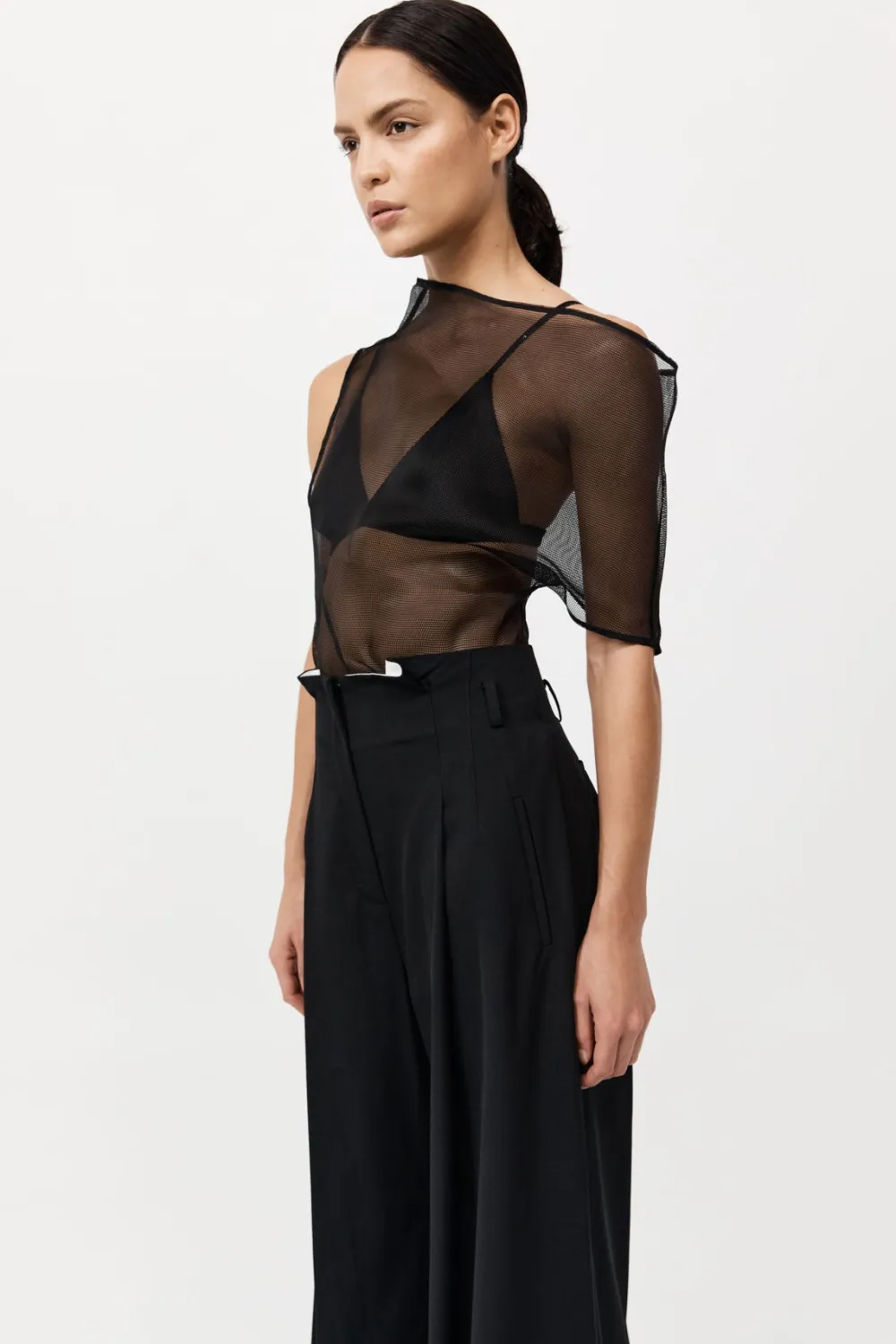 Paperbag Waist Trousers - Black|St. Agni Shop
