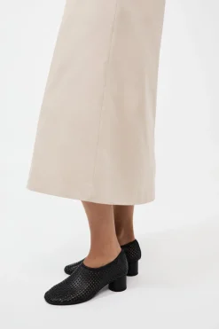 Perforated Ballet Heel - Black|St. Agni Best