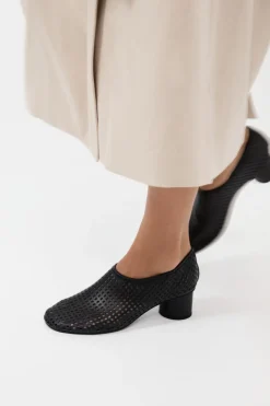 Perforated Ballet Heel - Black|St. Agni Best