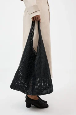 Perforated Soft Tote - Black|St. Agni Hot