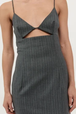 Pinstripe Bra Dress - Stone Blue Stripe|St. Agni Cheap