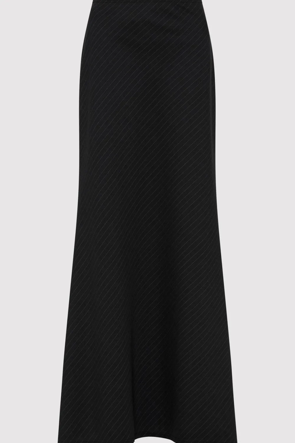 Pinstripe Maxi Skirt - Black|St. Agni Best