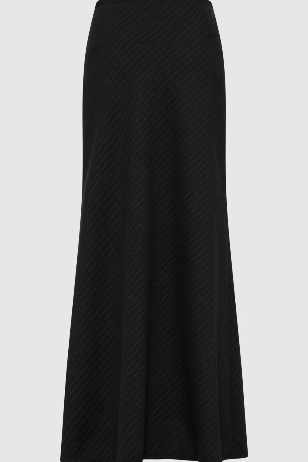 Pinstripe Maxi Skirt - Black|St. Agni Best