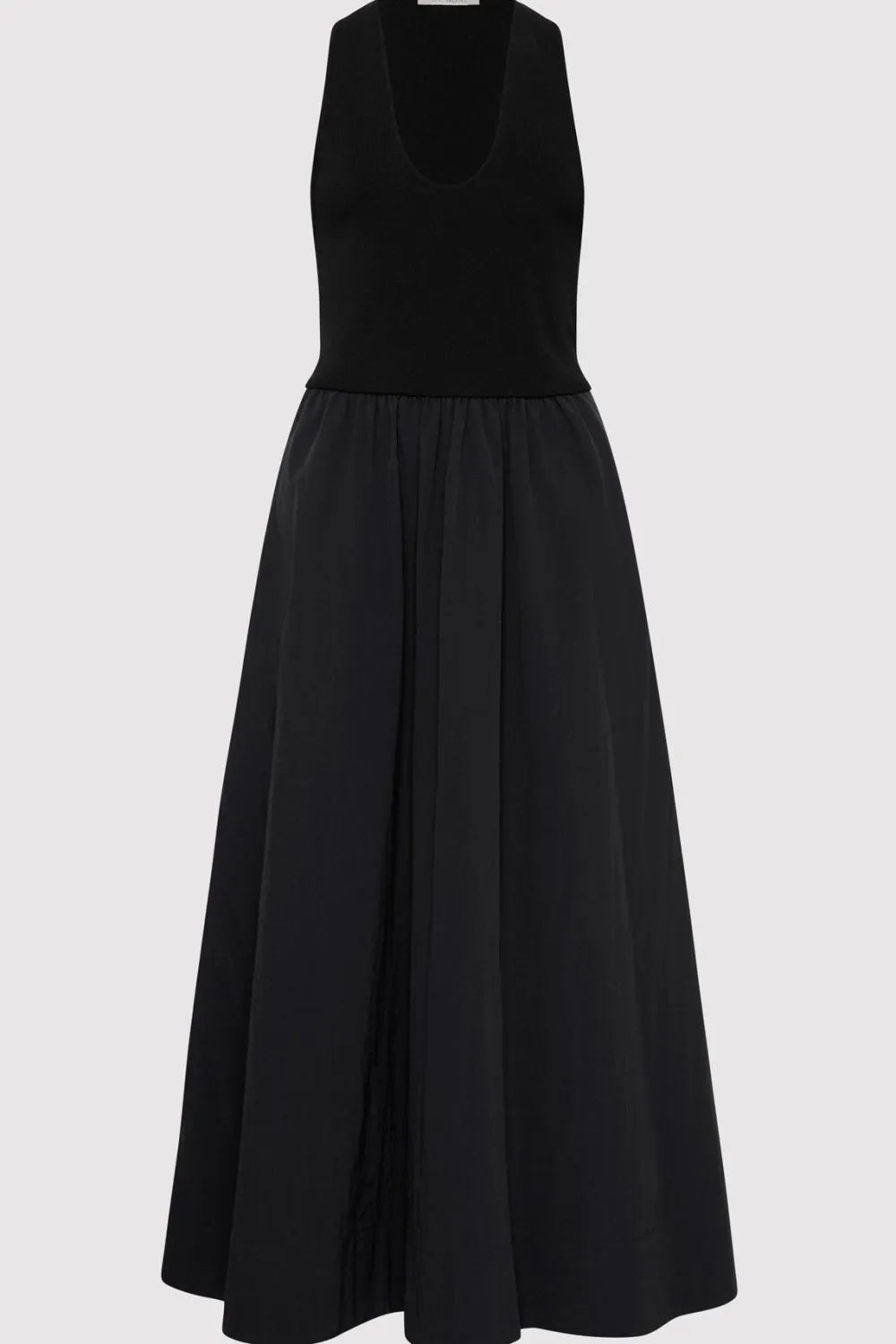 Plunge Neck Dress - Black|St. Agni Sale