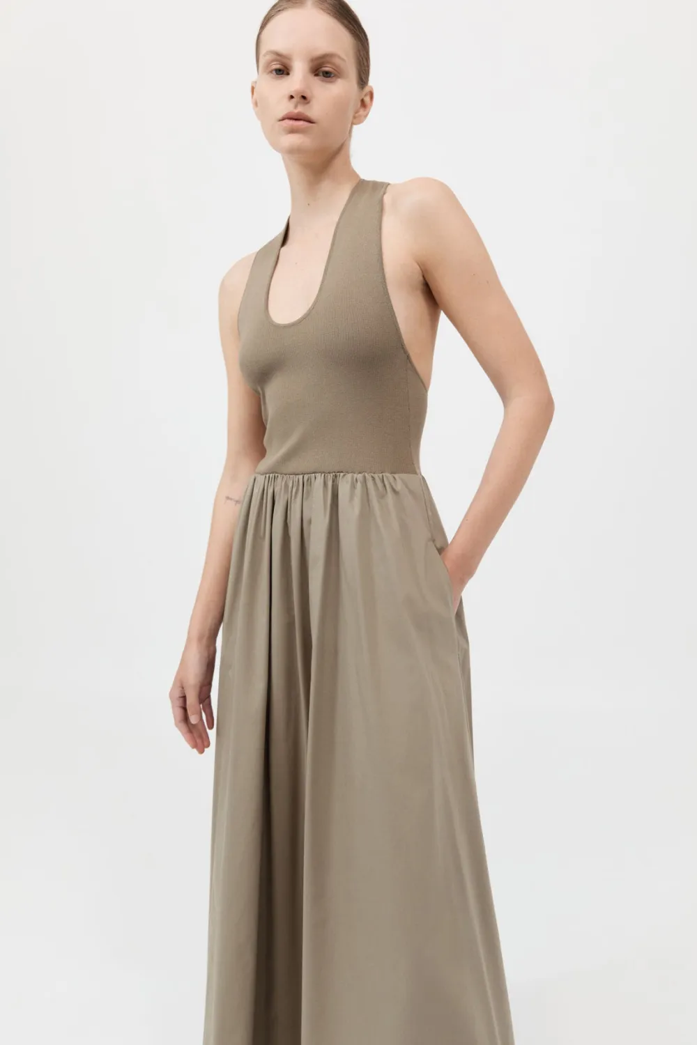 Plunge Neck Dress -|St. Agni Clearance