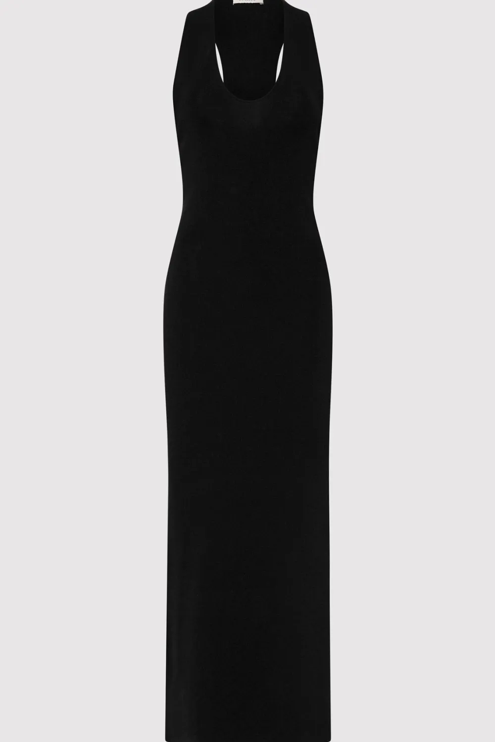Plunge Neck Knit Dress - Black|St. Agni Fashion