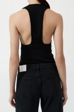 Plunge Neck Knit Top -|St. Agni Clearance
